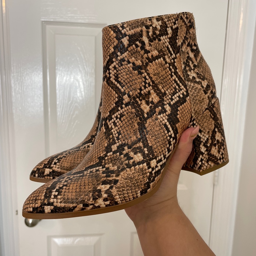 Snakeskin Booties